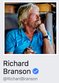 Richard Branson Facebook