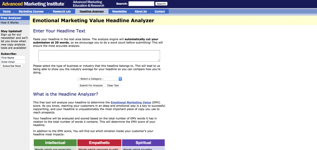 Emotional Value Analyzer Tool